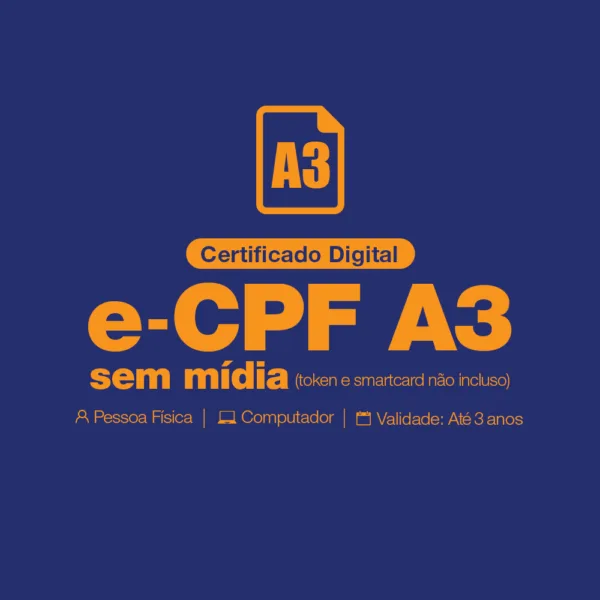 E-CPF A3 Somente Certificado